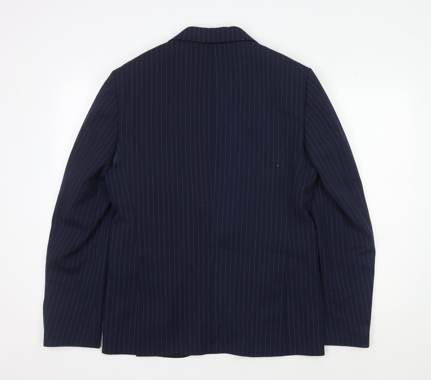 Moss London Men's Blue Striped Blazer 40 Long