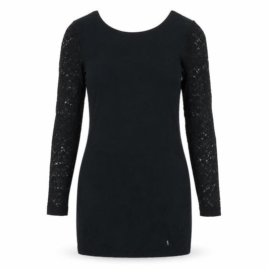Superdry Women's Black Bodycon Lace Sleeve Dress M