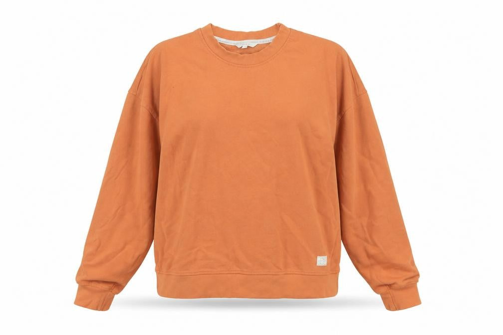 Signal Womens Orange Pullover Sweatshirt M Cotton Blend