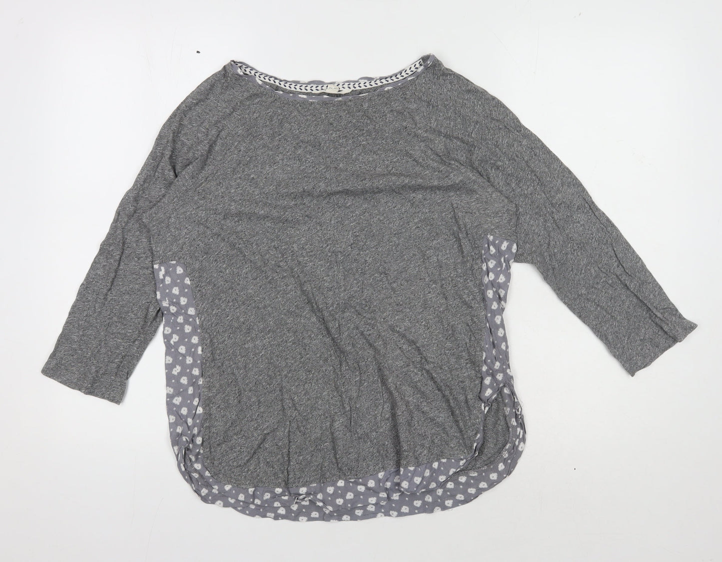 Womens UK Size 12 White Stuff Grey Cotton Blend T-Shirt