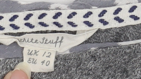 Womens UK Size 12 White Stuff Grey Cotton Blend T-Shirt
