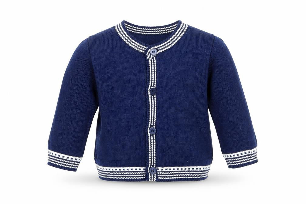 Mayoral Blue Unisex Baby Cardigan 3-6 Months Cotton