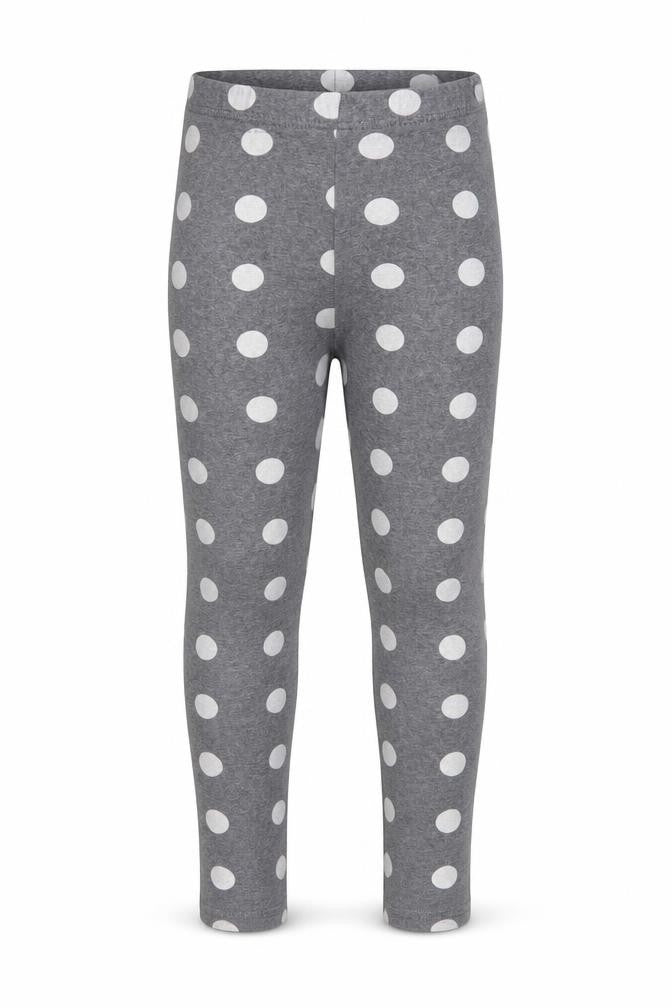 Front view of Gap Kids Grey Polka Dot Leggings, girls’, size L, ankle length