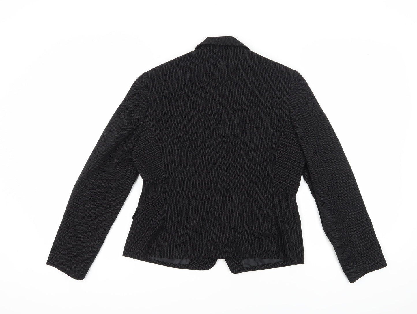 Next Women's Black Blazer, Size 12, Notch Lapel, Lined
