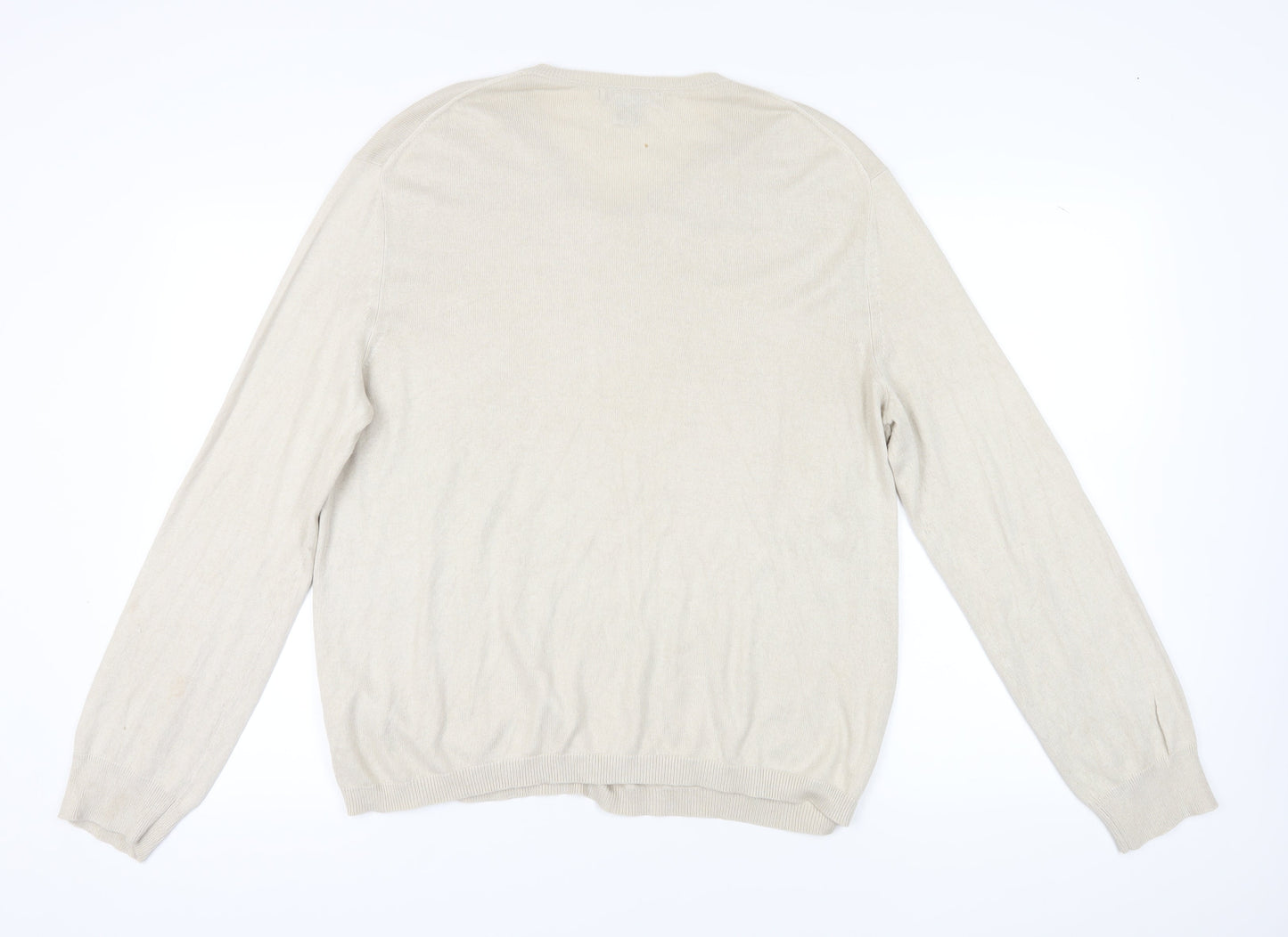 Banana Republic Beige Pullover V-Neck Jumper L