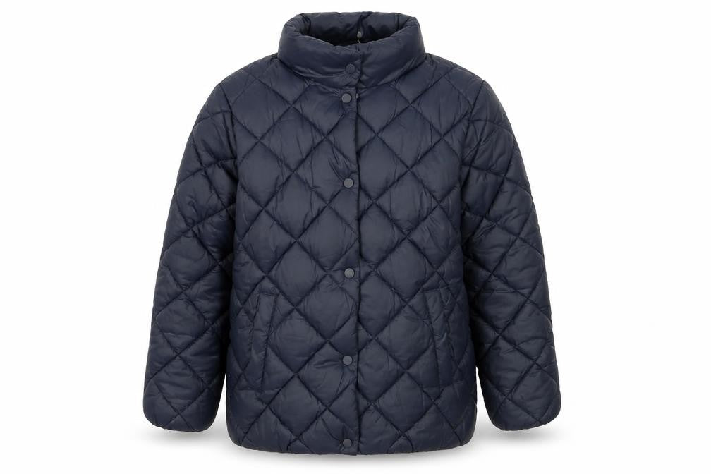 Mango Boys Blue Quilted Jacket 13-14 Years Lined Mid-Length