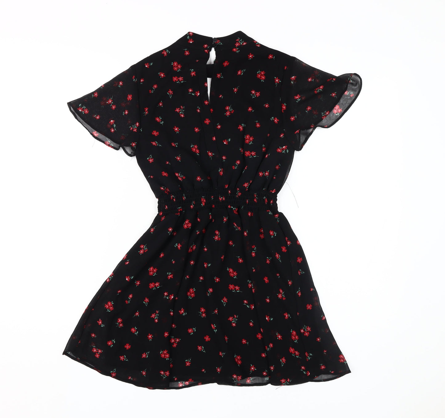 New Look Girls Black Floral Fit & Flare Dress, 10 Years