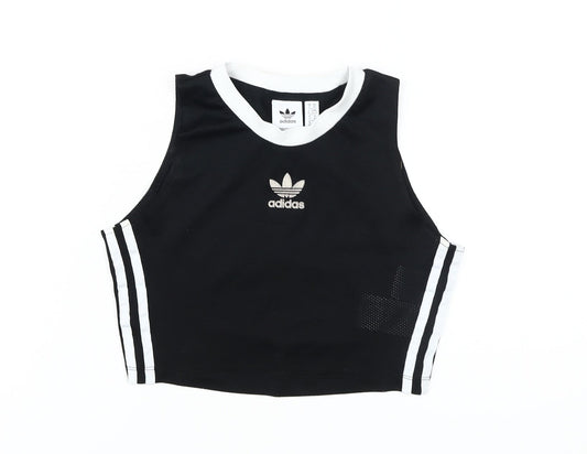 Adidas Women's Black Cropped Tank Top XS