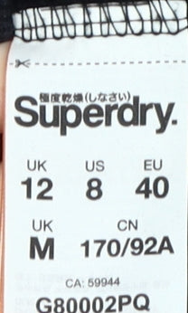 Superdry Women's Black T-Shirt Dress M