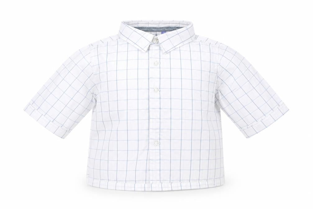 Jasper Conran Boys White Check Button-Up Shirt 6-9 Months