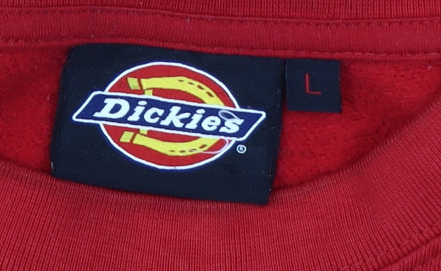 Dickies Men's Red Pullover Sweatshirt L