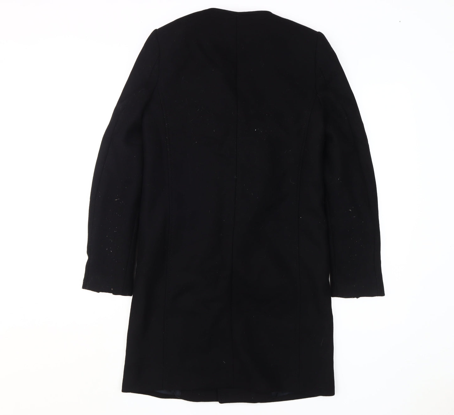 Zara Woman Black Motorcycle Coat XS Slim Fit