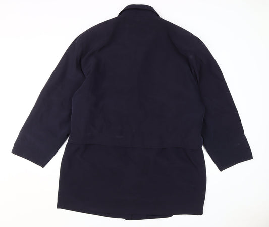 Cloud Nine Men's Blue Mid-Length Jacket Large