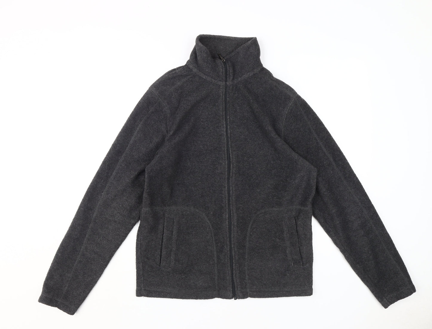 Canda Men's Grey Fleece Jacket, Size S, Full Zip