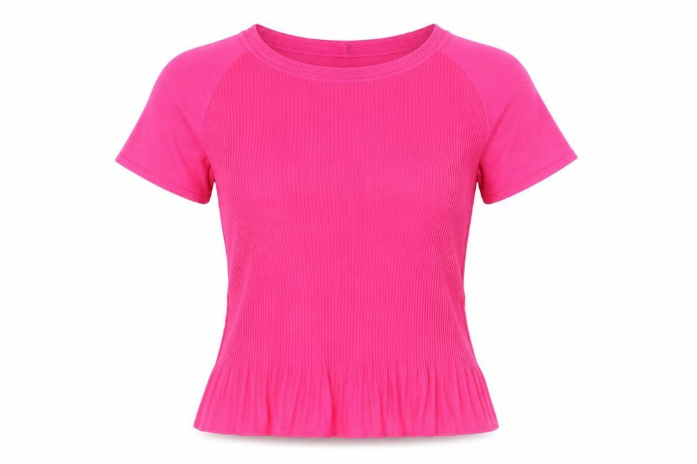 Marks and Spencer Women's Pink Basic T-Shirt Size 8