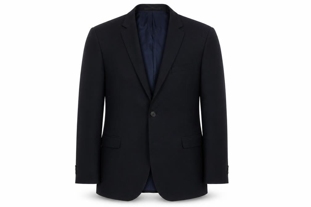 Mens 42 Chest Regular Moss London Blue Two-Button Blazer