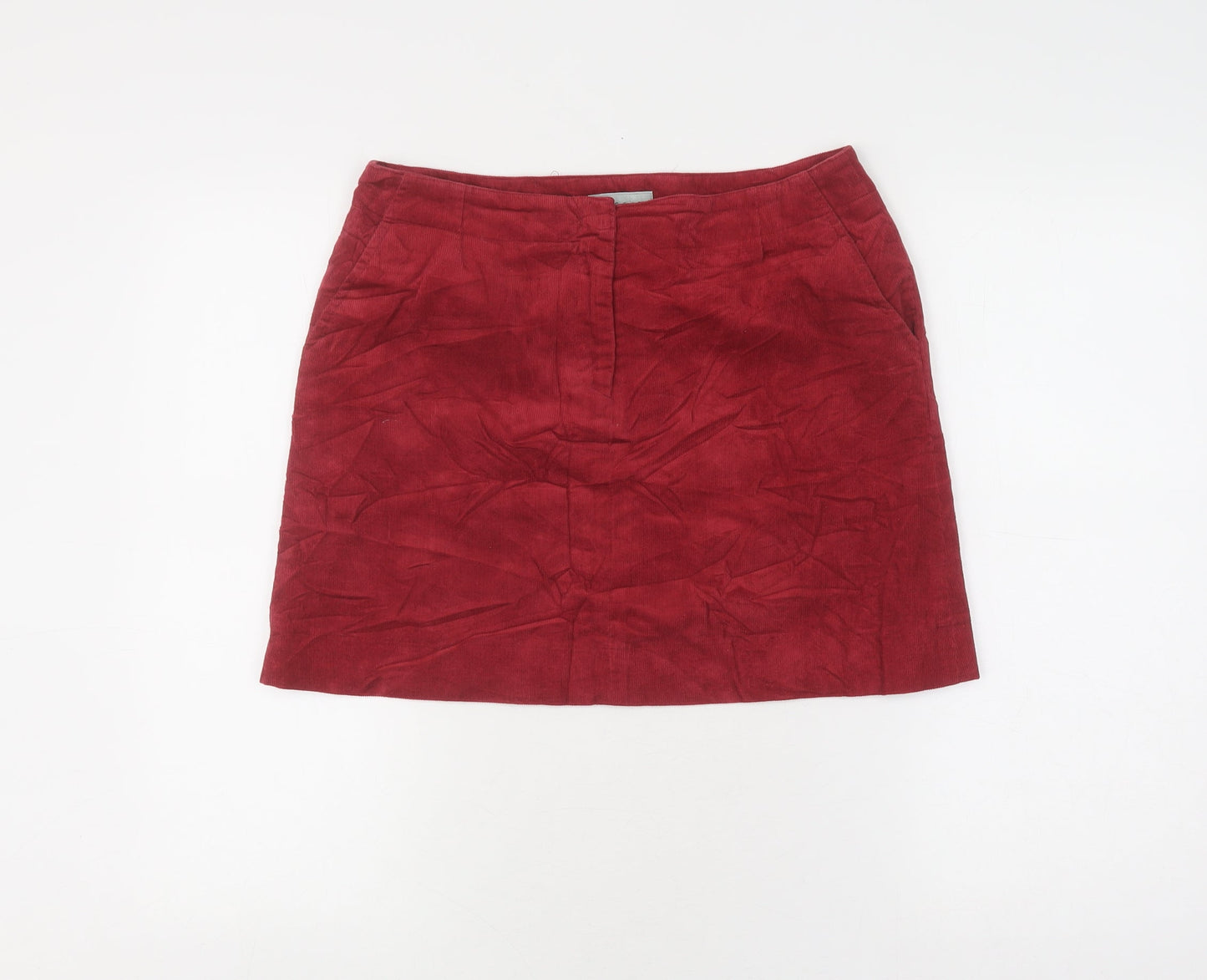 Jigsaw Women's Red Corduroy Pencil Skirt Size 12