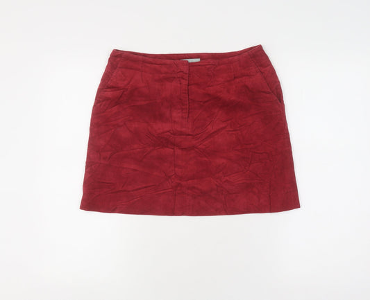 Jigsaw Women's Red Corduroy Pencil Skirt Size 12