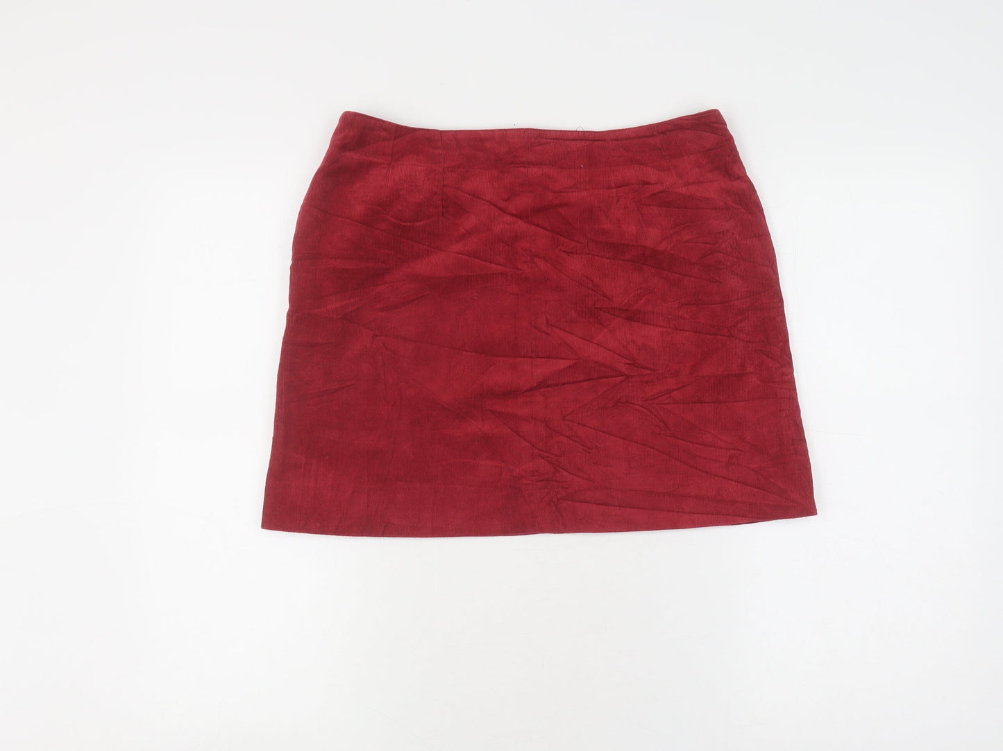 Jigsaw Women's Red Corduroy Pencil Skirt Size 12