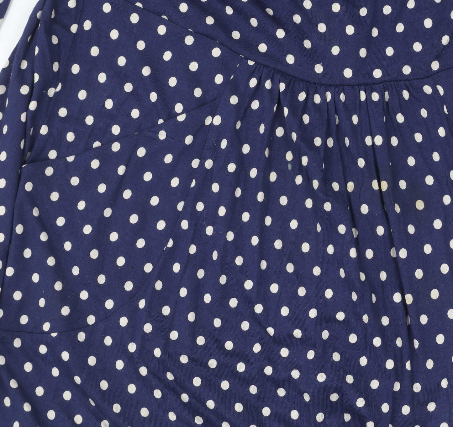 Laura Ashley Women's Blue Polka Dot A-Line Dress Size 12