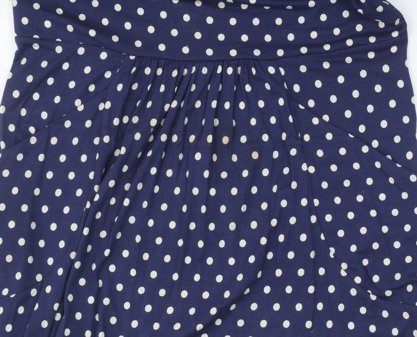 Laura Ashley Women's Blue Polka Dot A-Line Dress Size 12