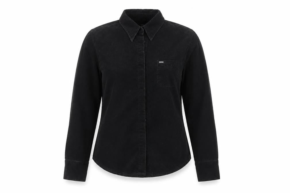 Womens UK Size S TOG24 Black 100% Cotton Button-Up