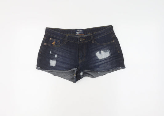 Soulcal & Co Women's Blue Cut-Off Denim Shorts Size 8