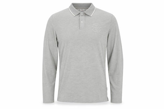 Jack & Jones Men's Grey Long Sleeve Polo M