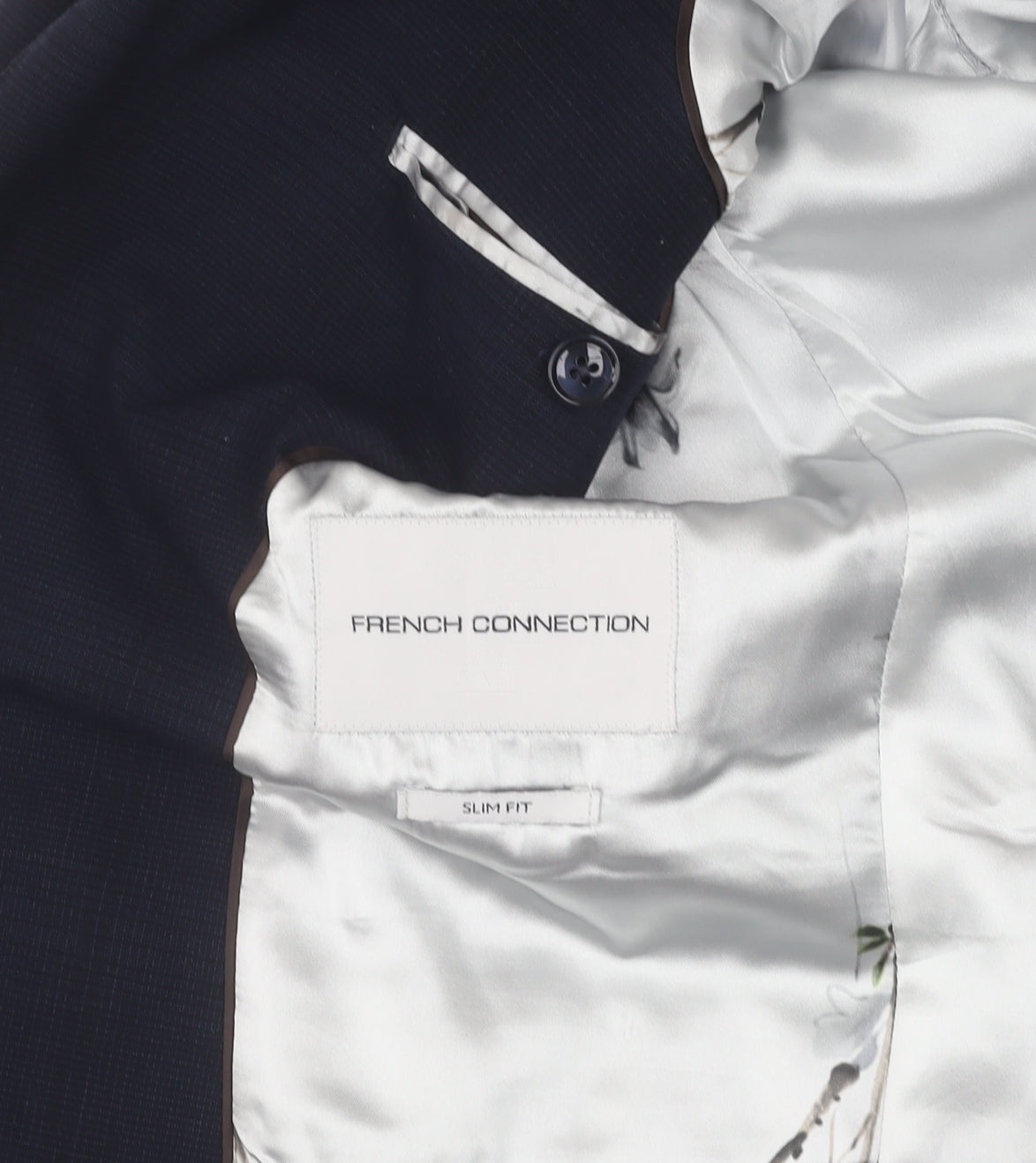 French Connection Men's Blue Slim Fit Blazer Size 42R