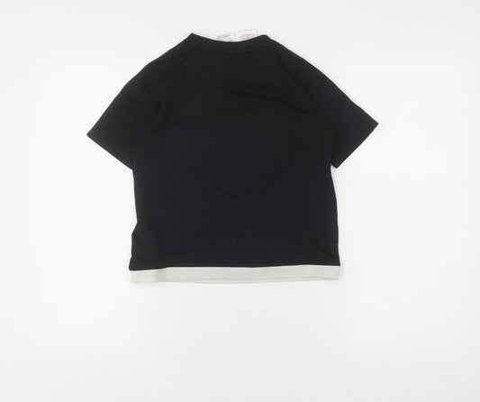 Adidas Boys' Black 9-10 T-Shirt, Climalite, Breathable