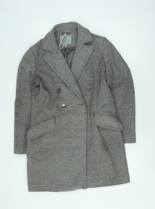 Dorothy Perkins Grey Women's Pea Coat Size 8