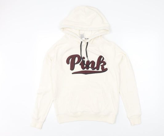 Victoria's Secret PINK Women's Ivory S Pullover Hoodie