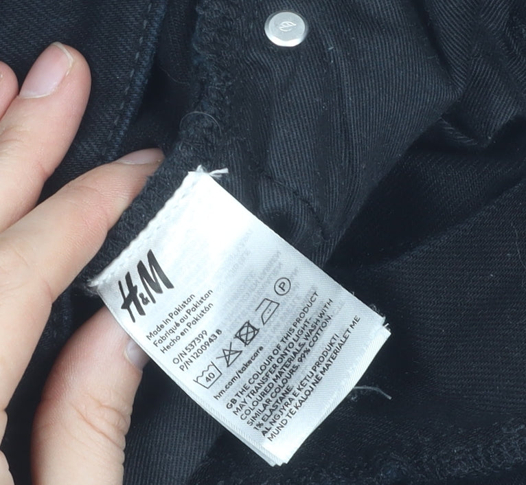 H&M Women's Black Straight Jeans Size 8