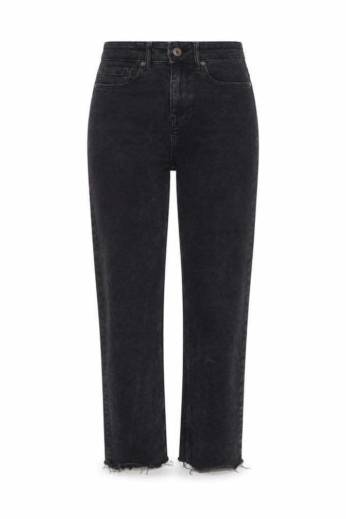 Pieces Women's Black Straight Jeans S