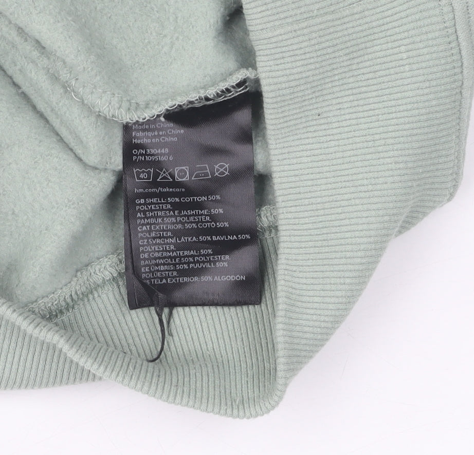 H&M Unisex Green Pullover Sweatshirt Size 12