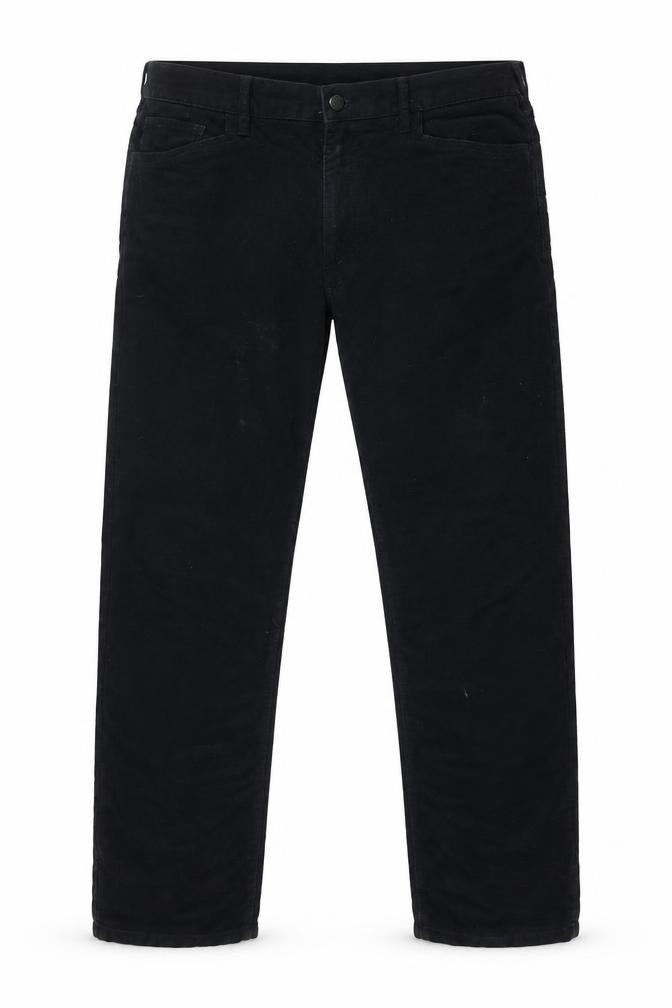 Marks and Spencer Men's Black Trousers, Size 42, Cotton Blend