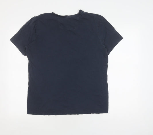 Hugo Boss Men's Blue Graphic T-Shirt, Medium