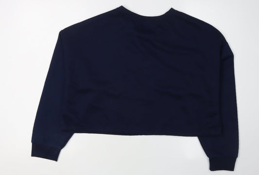 Disney Women's Navy Stitch Sweatshirt L, Christmas Theme