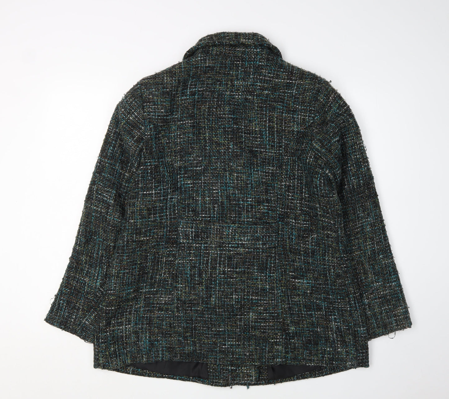 BM Collection Women's Multicolour Pea Coat Size 14 - Classic Elegance