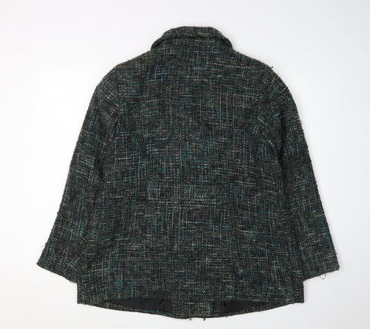 BM Collection Women's Multicolour Pea Coat Size 14 - Classic Elegance