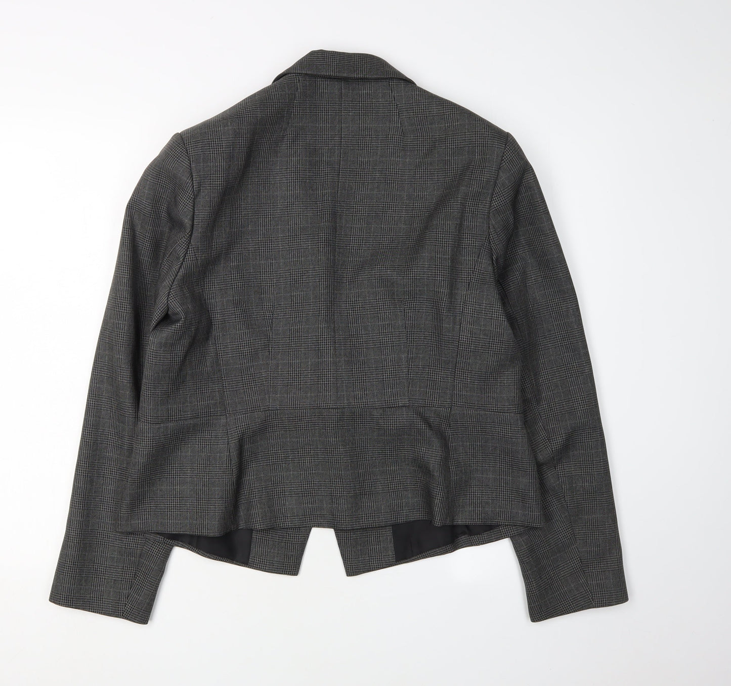 Marks and Spencer Women Grey Check Blazer Size 16