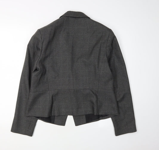 Marks and Spencer Women Grey Check Blazer Size 16