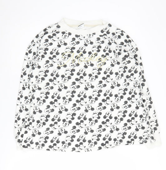 George Women’s White Mickey Print Sweatshirt S