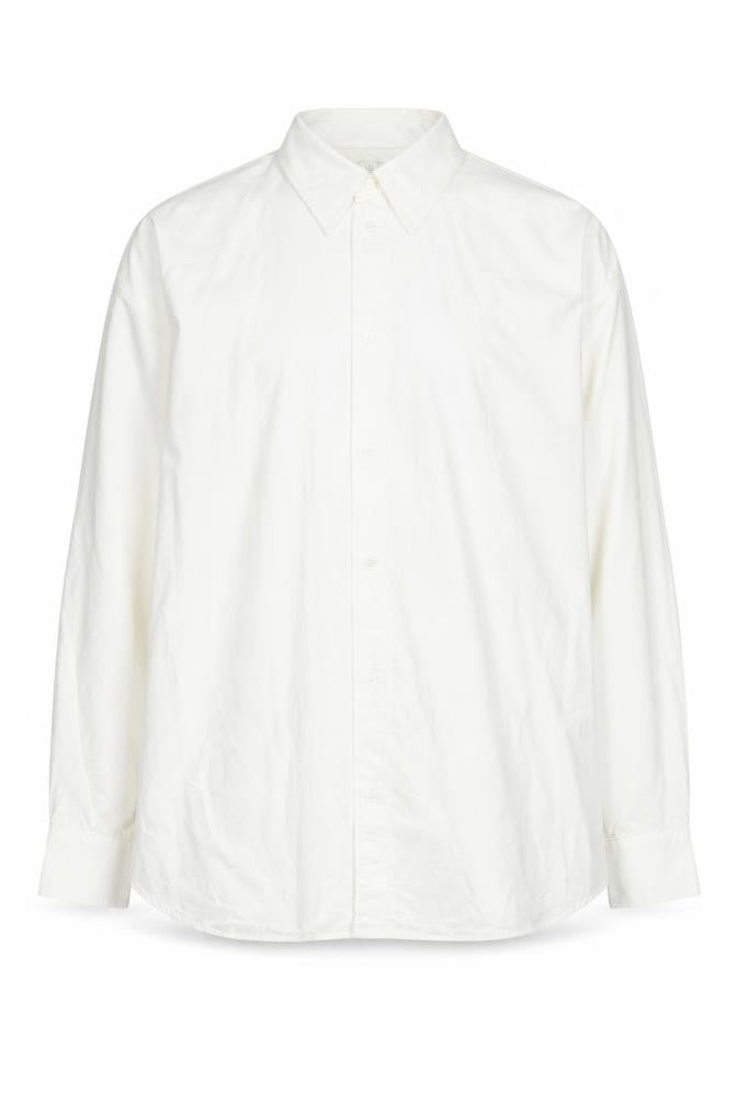 H&M Men's White Long Sleeve Button-Up Shirt L