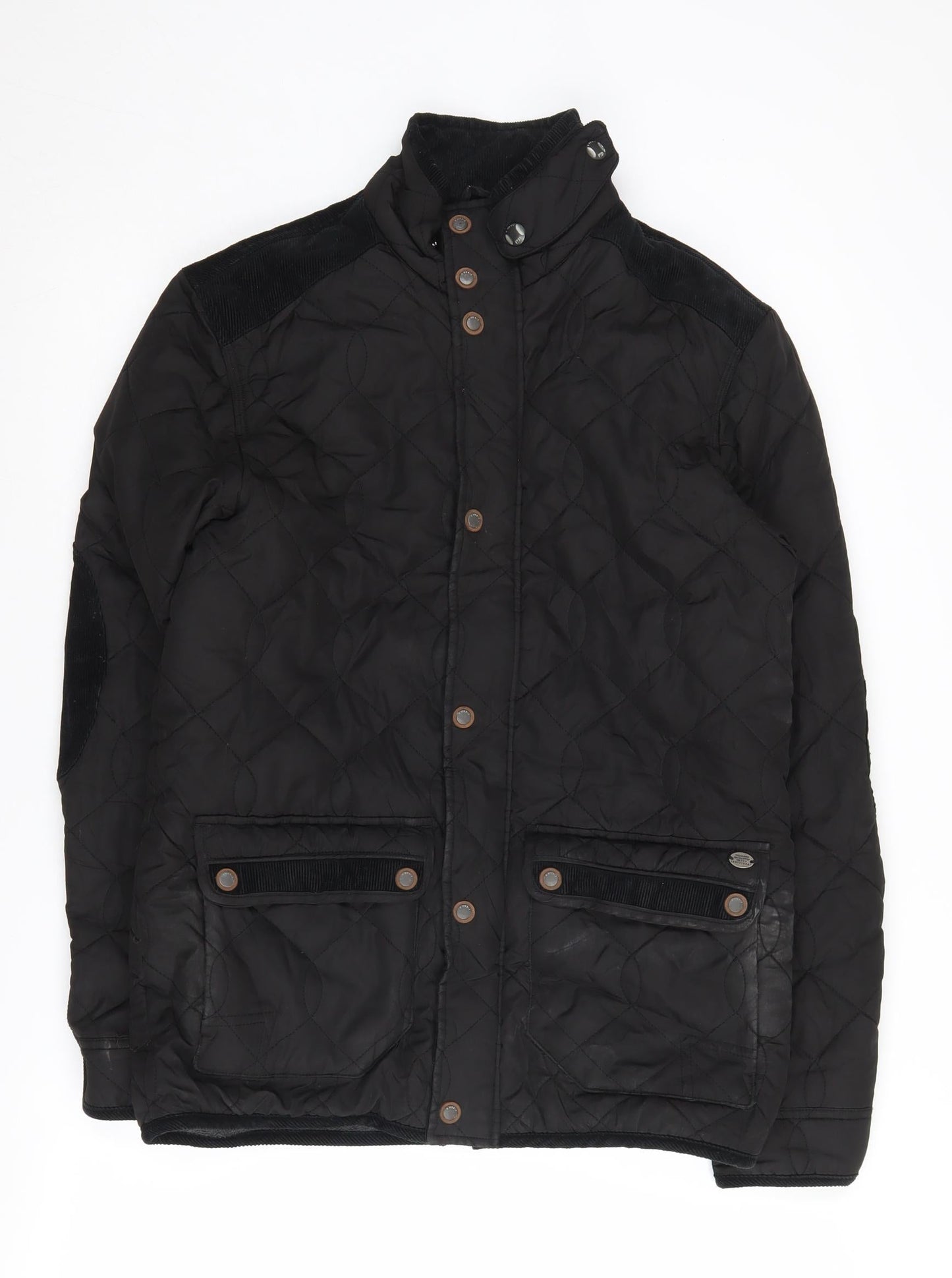 Next Men's Black Quilted Jacket S Casual