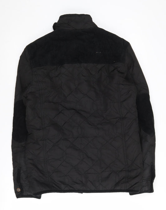 Next Men's Black Quilted Jacket S Casual