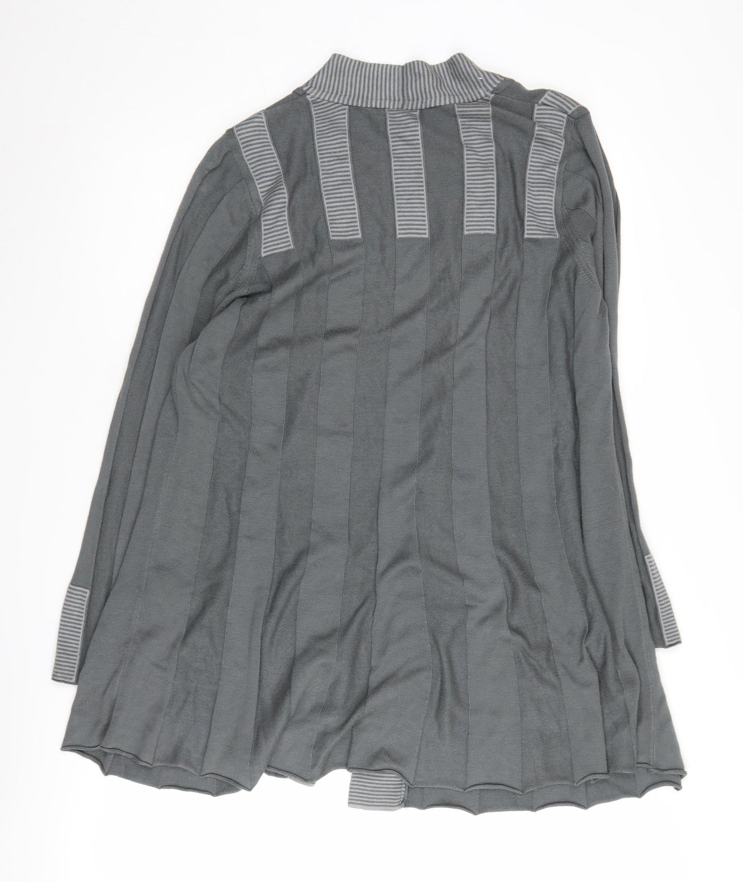 Marks and Spencer Women's Grey Striped Cardigan Size 18