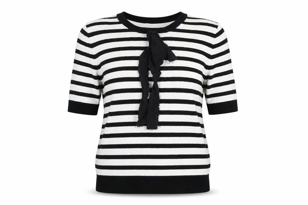 Zara Women's Black Stripe Pullover Jumper Size 12