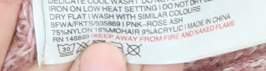 Fat Face Women's Pink Pullover, Size 12, Chunky Knit Jumper