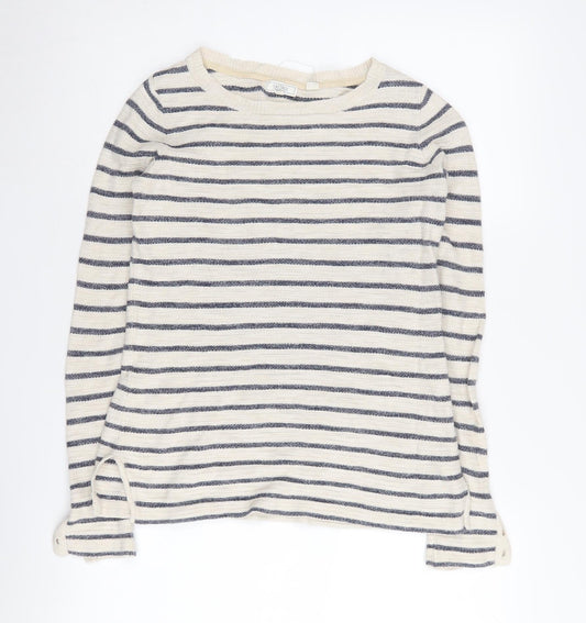 Fat Face Women's Striped Cotton Pullover Jumper Size 8
